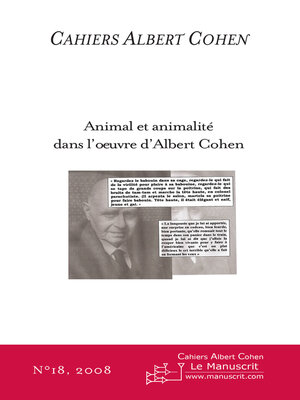 cover image of Cahiers Albert Cohen N°18